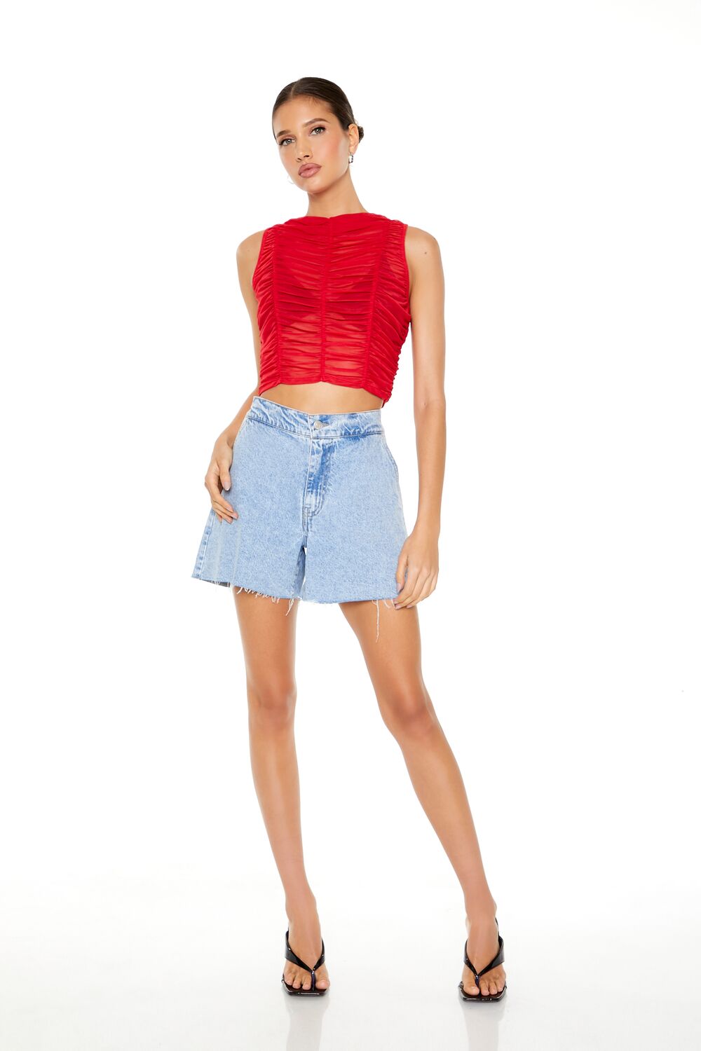 Sheer Mesh Crop Top - Image 4