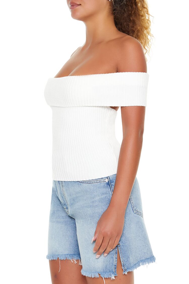 Off-the-Shoulder Sweater-Knit Top - Image 4