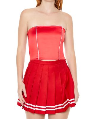 Satin Tube Crop Top