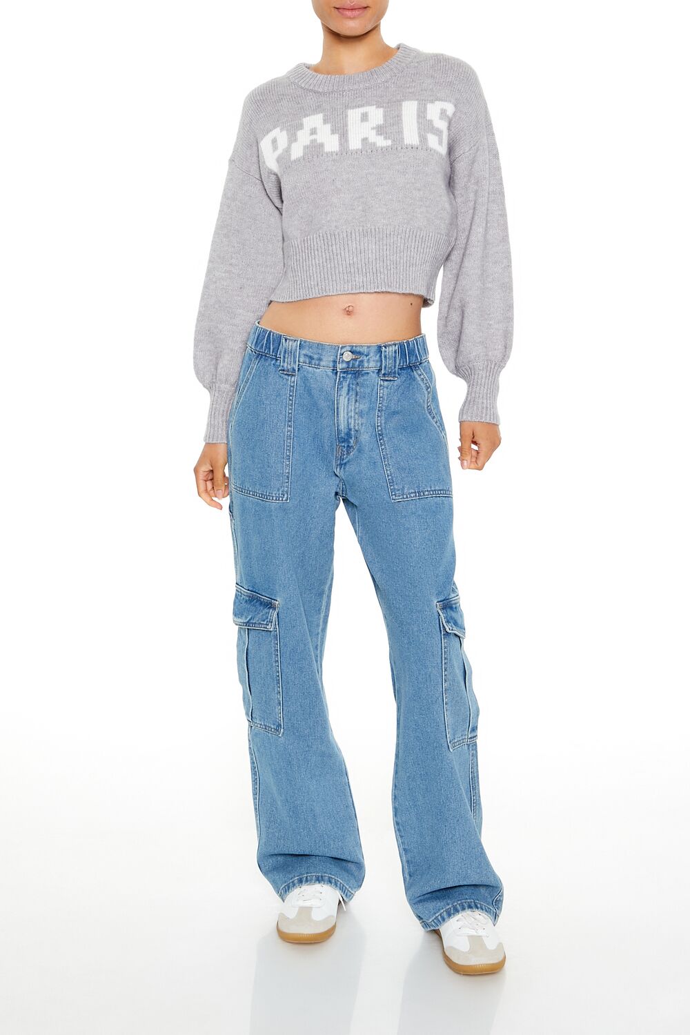 Paris Graphic Cropped Sweater - Image 2