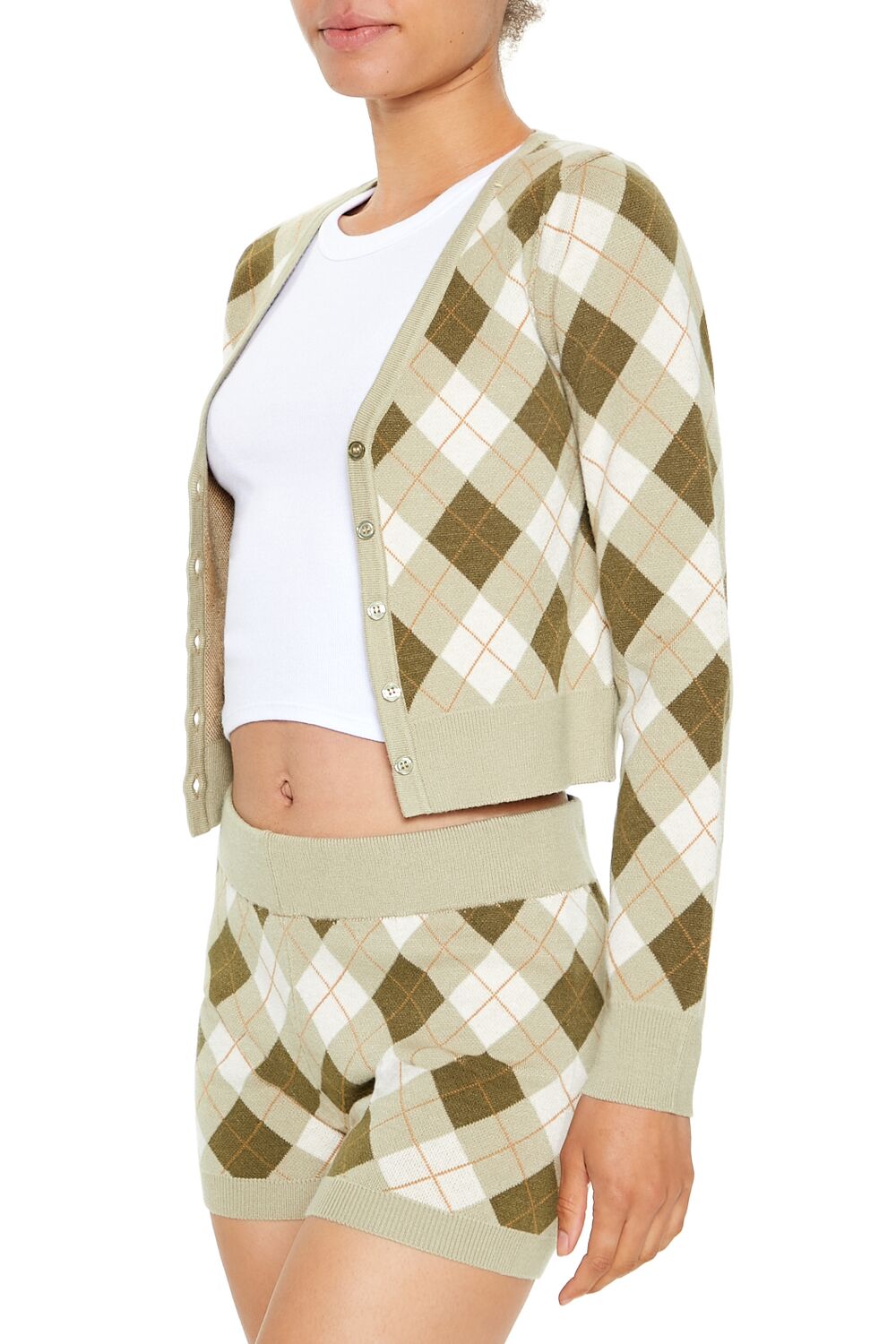 Argyle Cardigan Sweater - Image 4