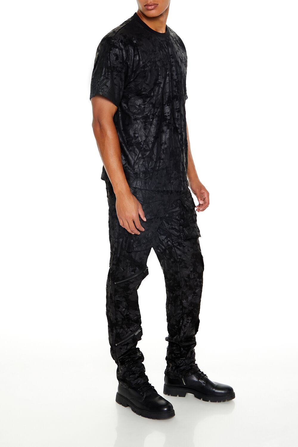 Textured Slim-Fit Mid-Rise Pants - Image 3