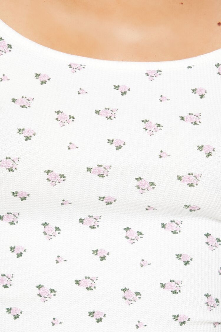 Ditsy Floral Print Cropped Cami - Image 8