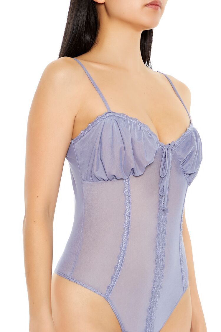 Mesh Cami Thong Bodysuit - Image 7