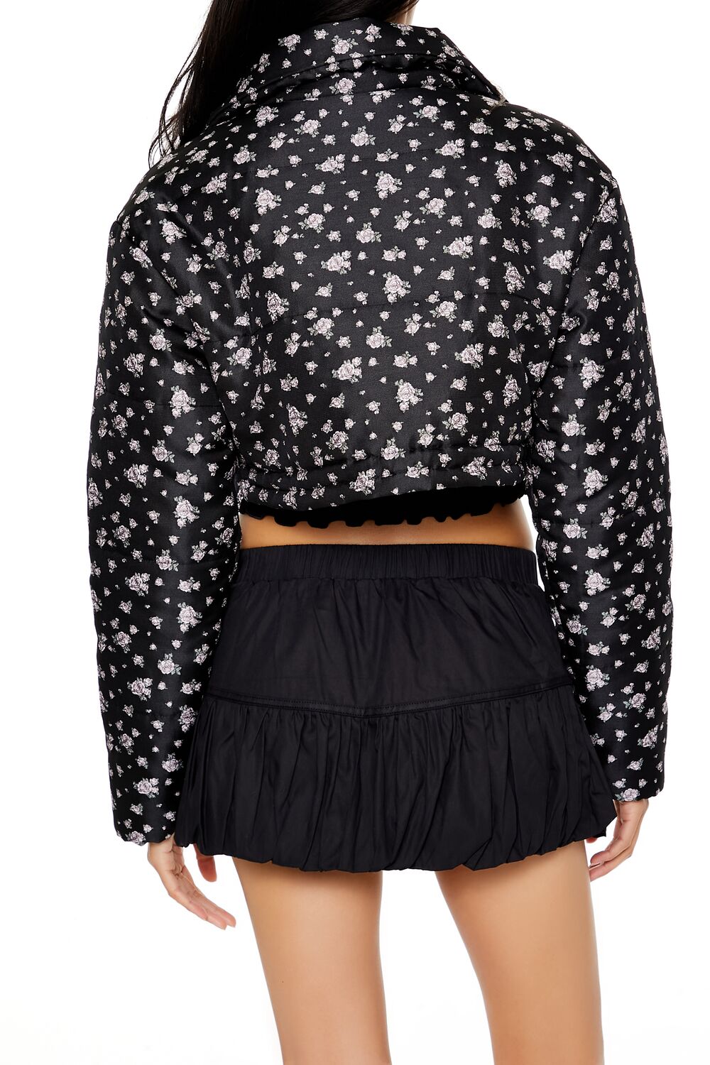 Floral Print Puffer Jacket - Image 5