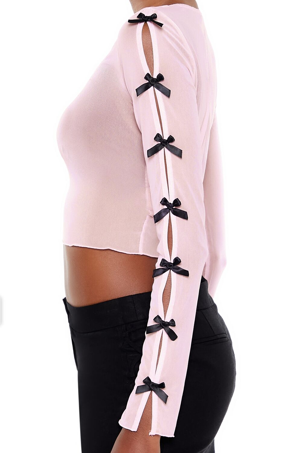 Mesh Bow Crop Top - Image 6