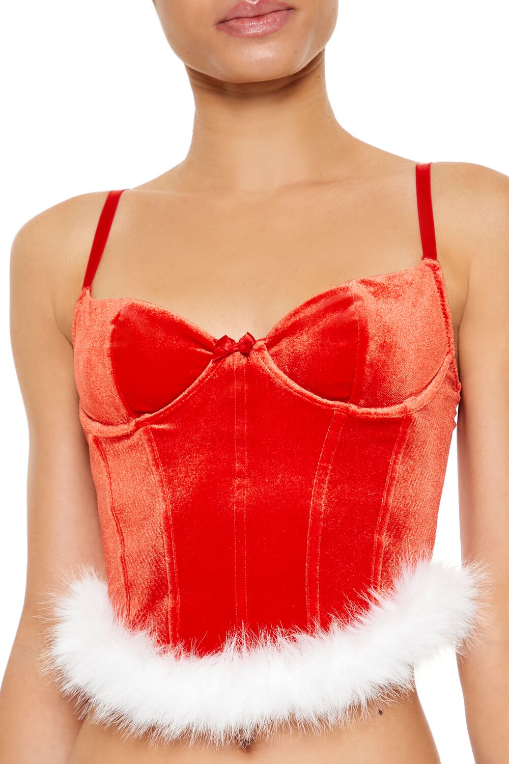 Velvet Santa Lingerie Corset Cami - Image 2