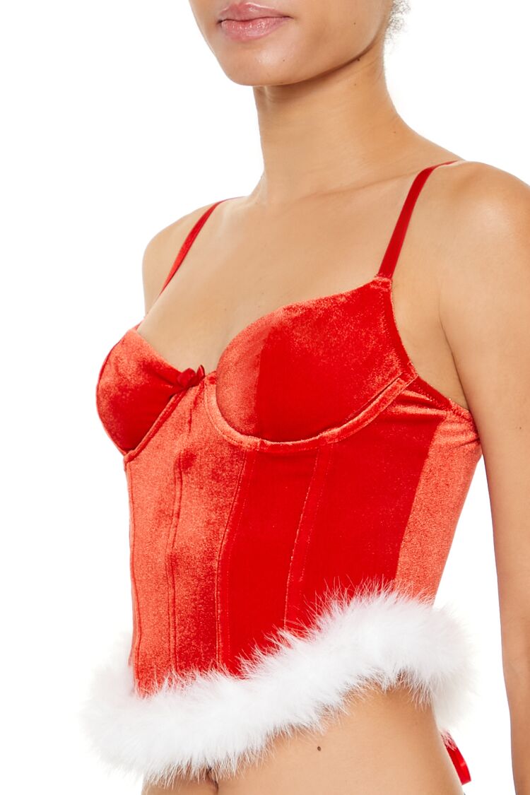 Velvet Santa Lingerie Corset Cami - Image 3