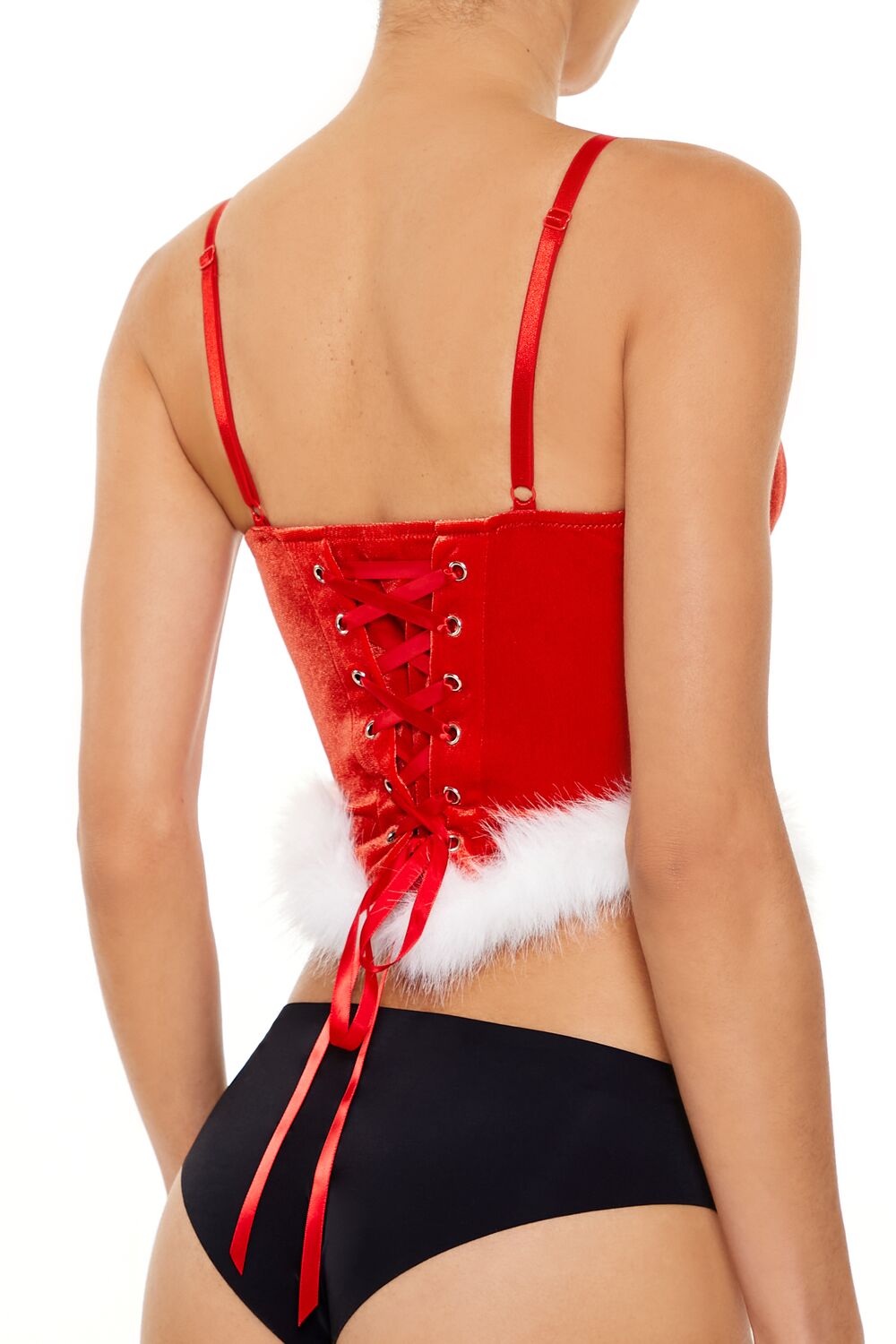 Velvet Santa Lingerie Corset Cami - Image 4