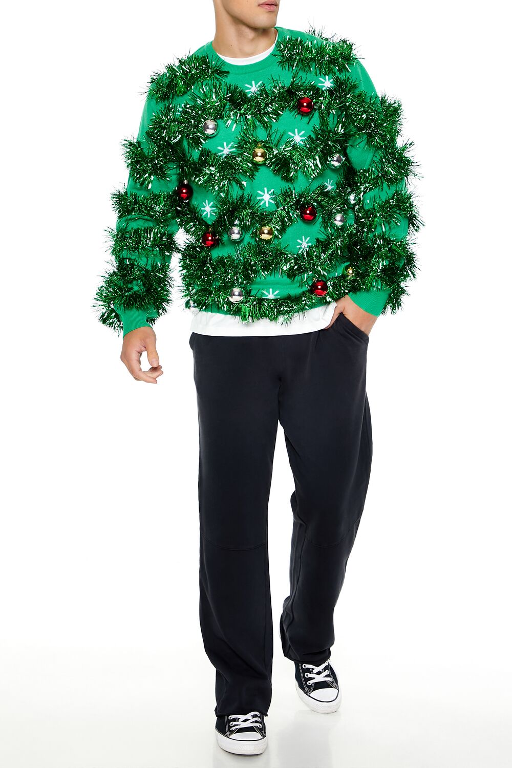 Unisex Tinsel & Ornament Sweater - Image 2