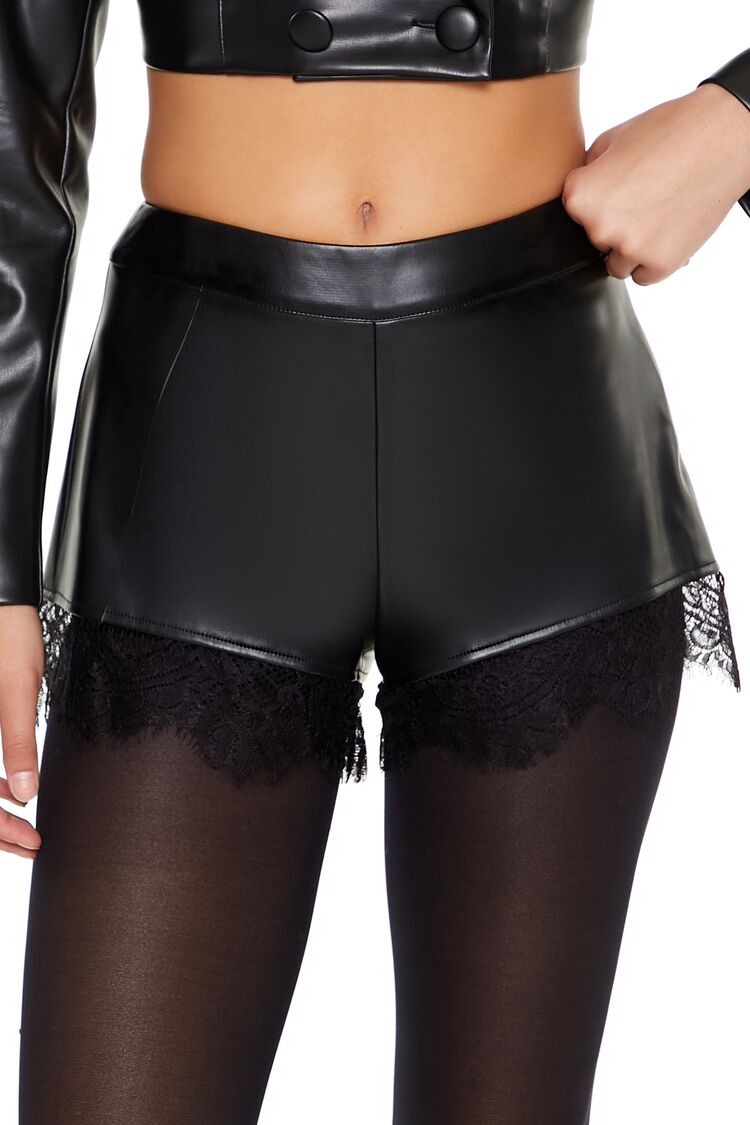 Faux Leather Blazer & Shorts Set - Image 6