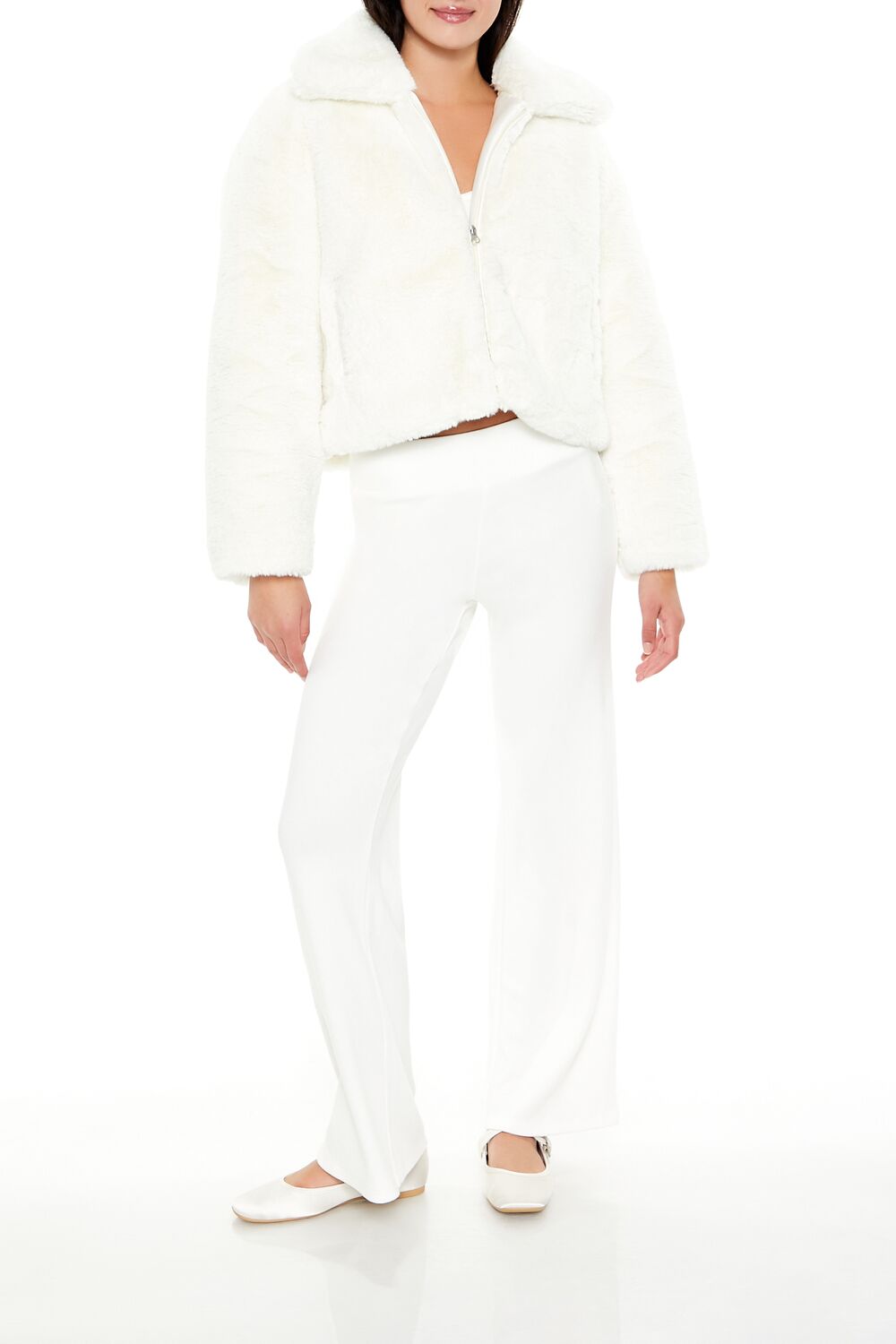 Faux Fur Zip-Up Coat - Image 2