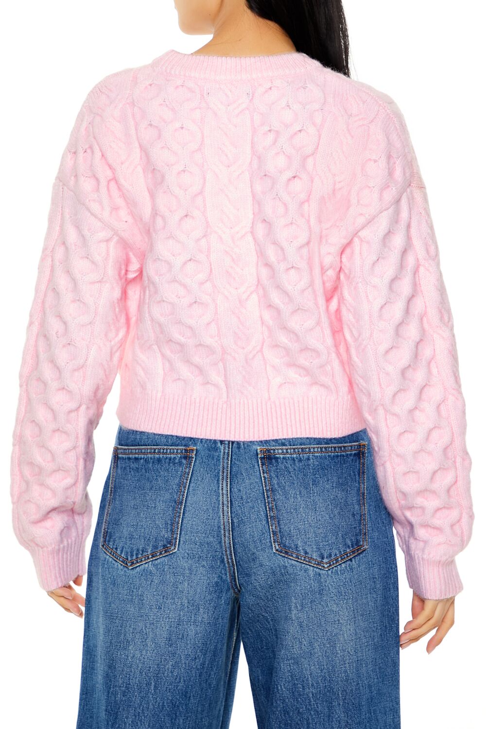 Cable & Honeycomb Knit Sweater - Image 5