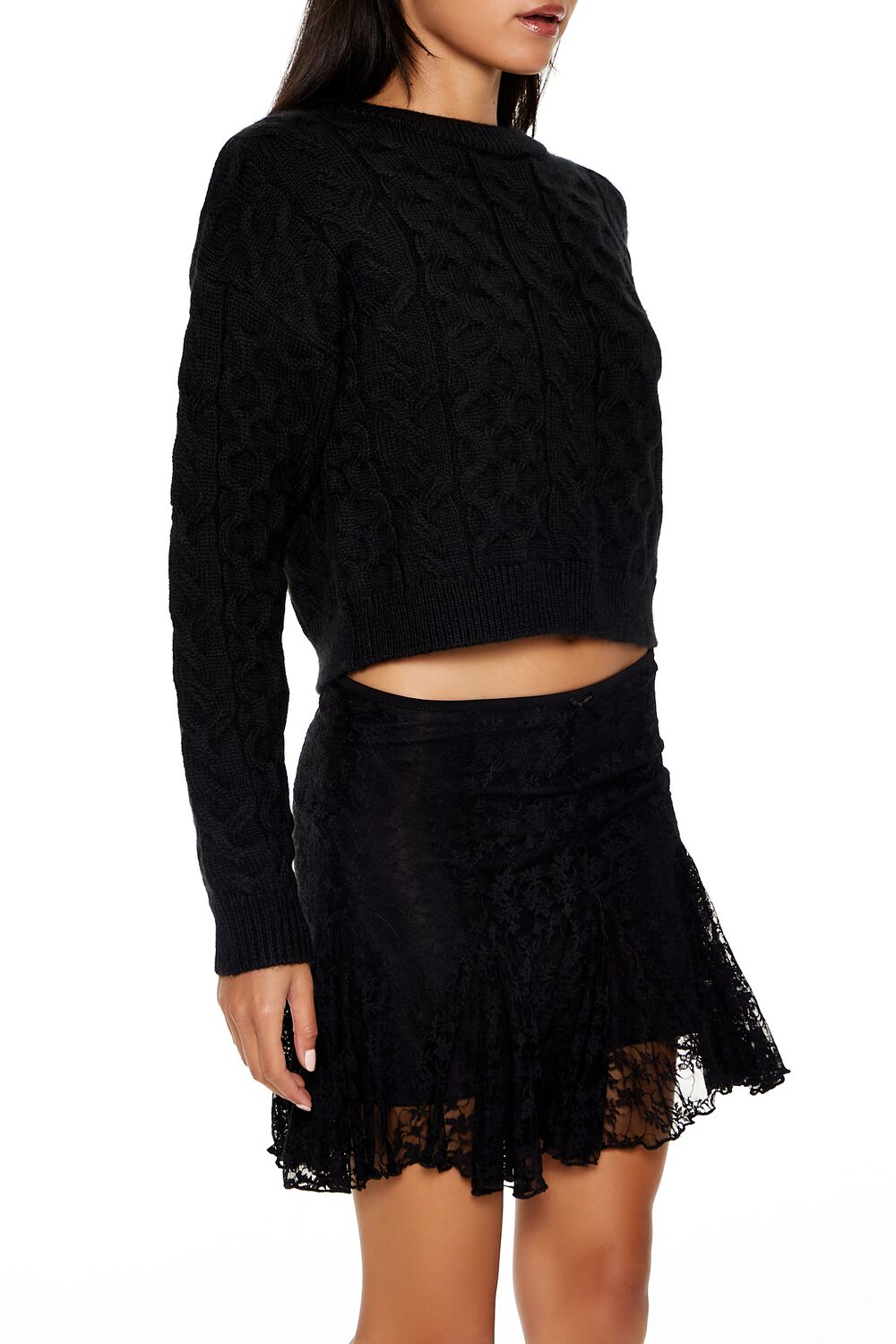 Cable & Honeycomb Knit Sweater - Image 14
