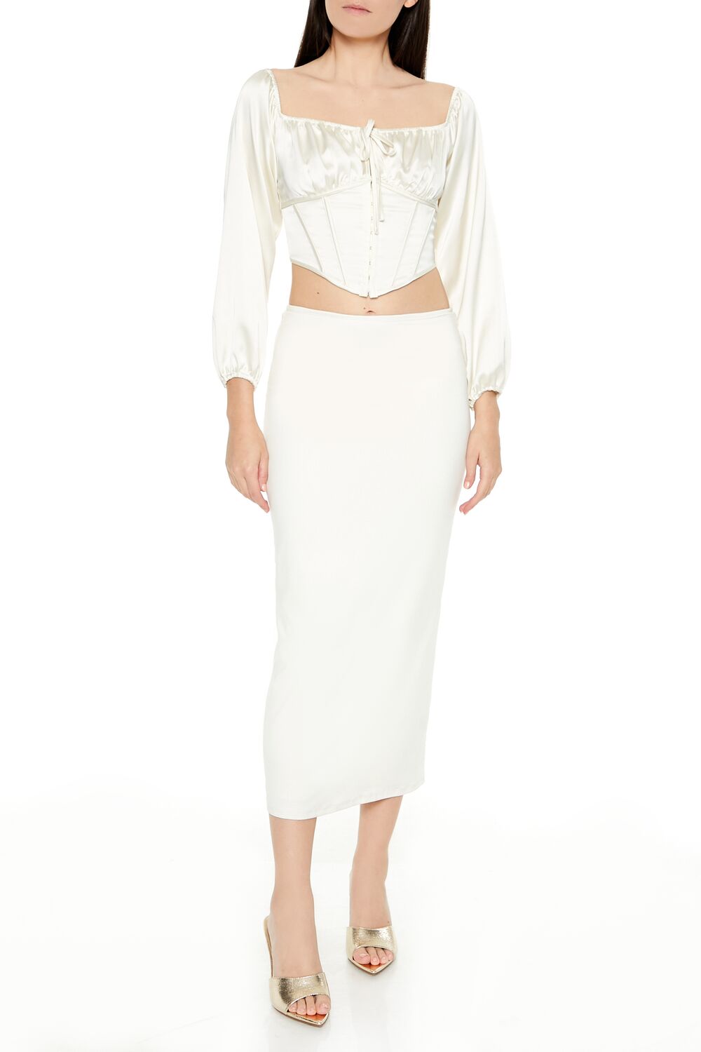 Satin Corset Crop Top - Image 12