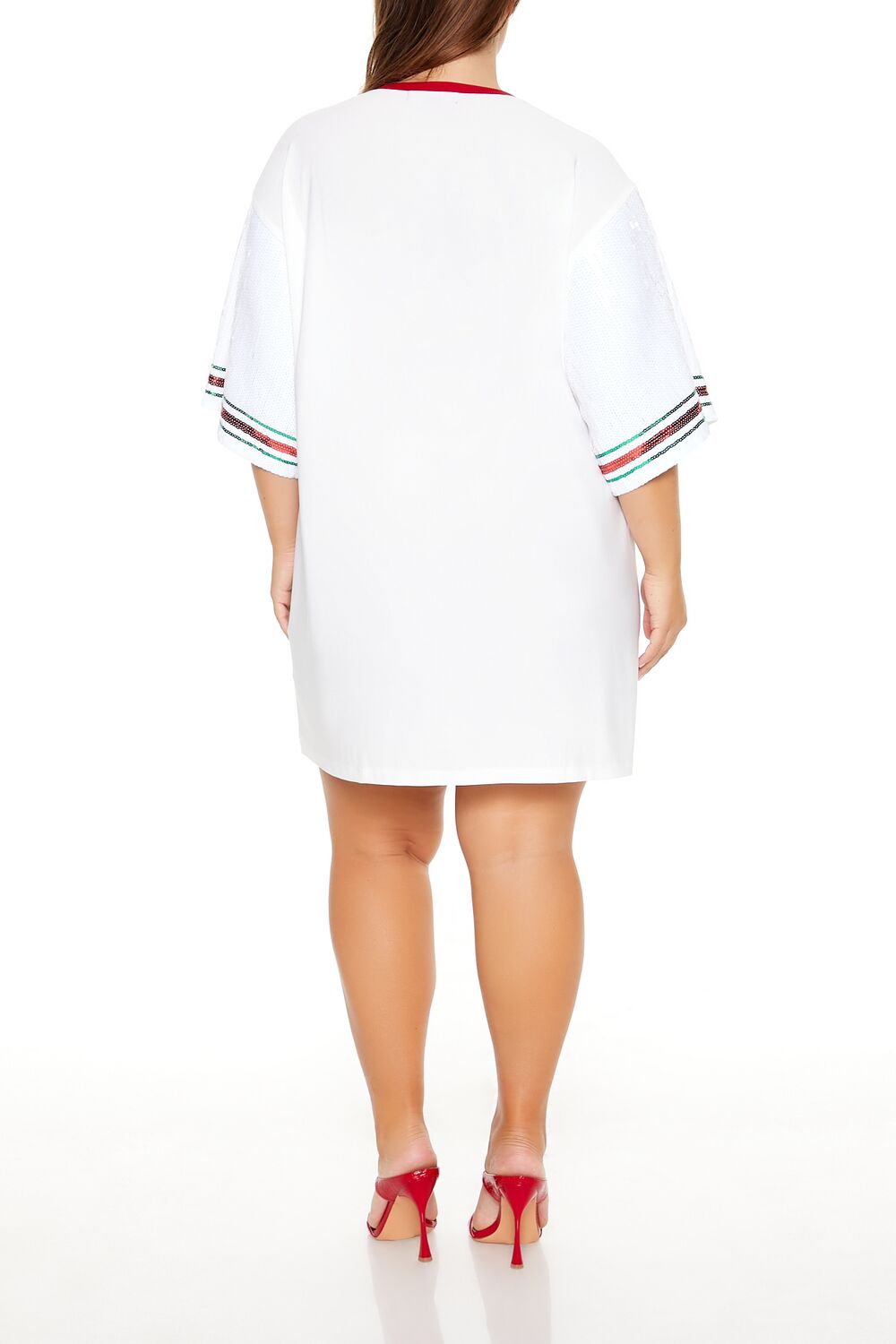 Plus Size Sequin Jolly Babe T-Shirt Dress - Image 4