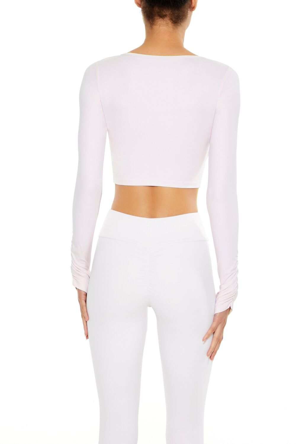 Active Ruched Thumbhole Crop Top - Image 5
