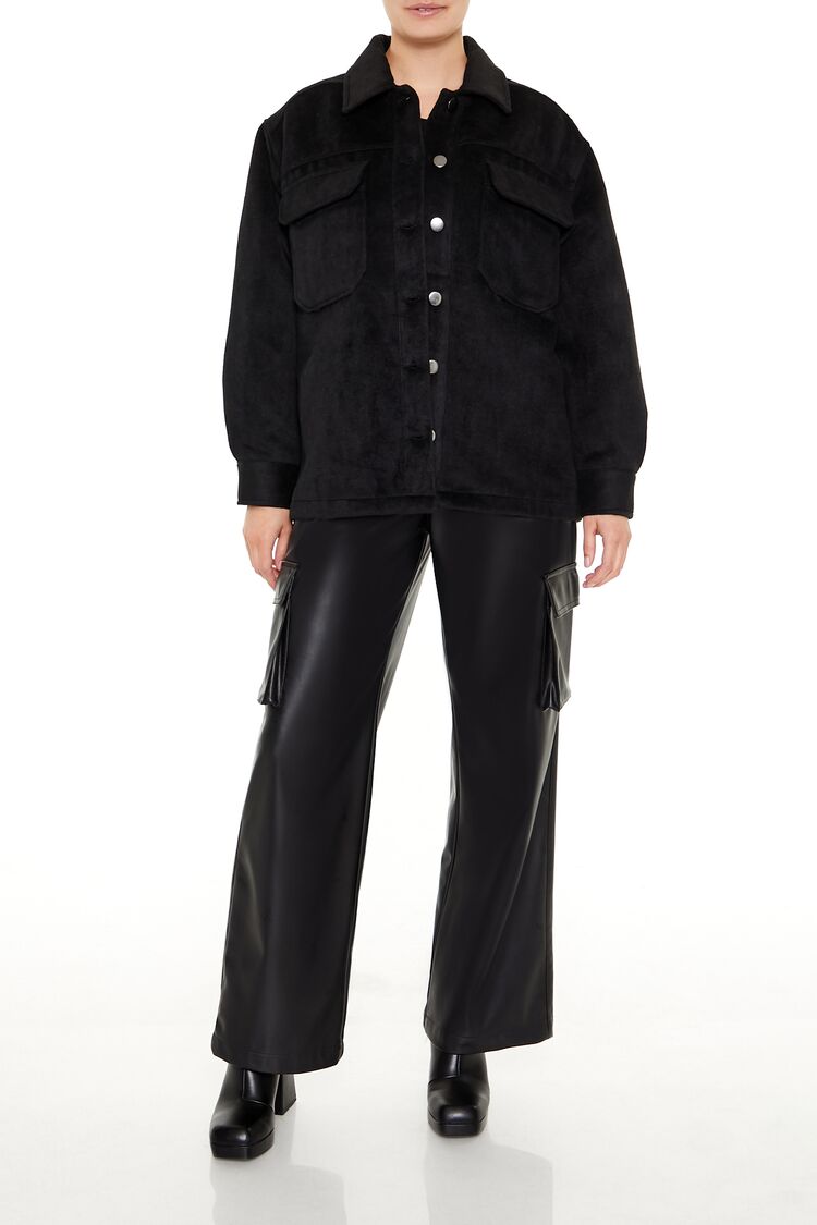 Plus Size Faux Suede Shacket - Image 2