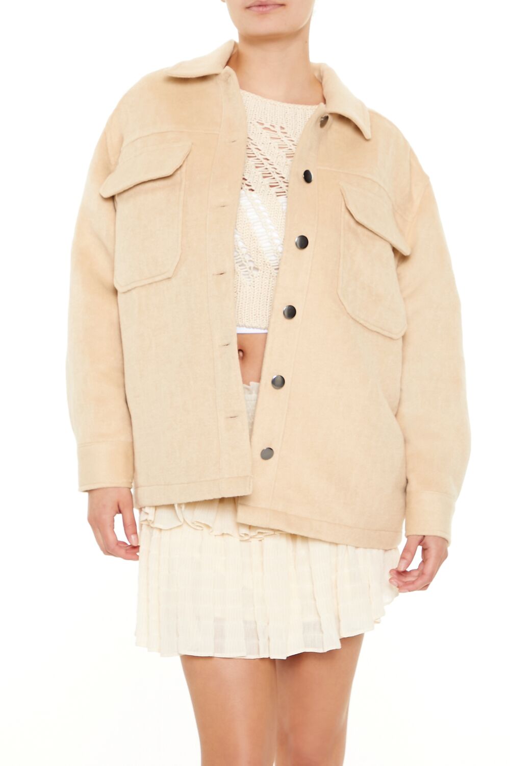 Plus Size Faux Suede Shacket - Image 6