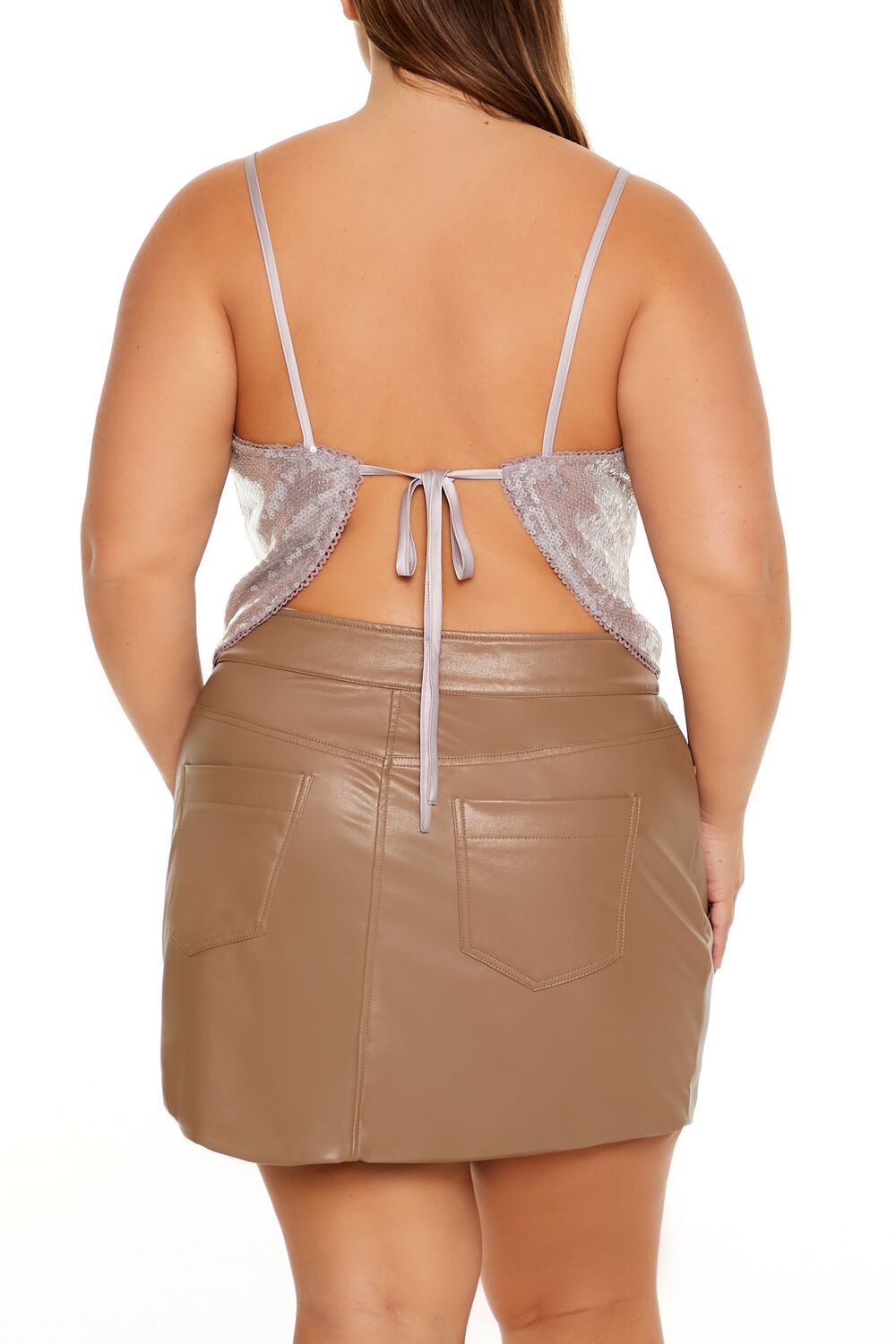 Plus Size Sequin Cropped Cami - Image 5