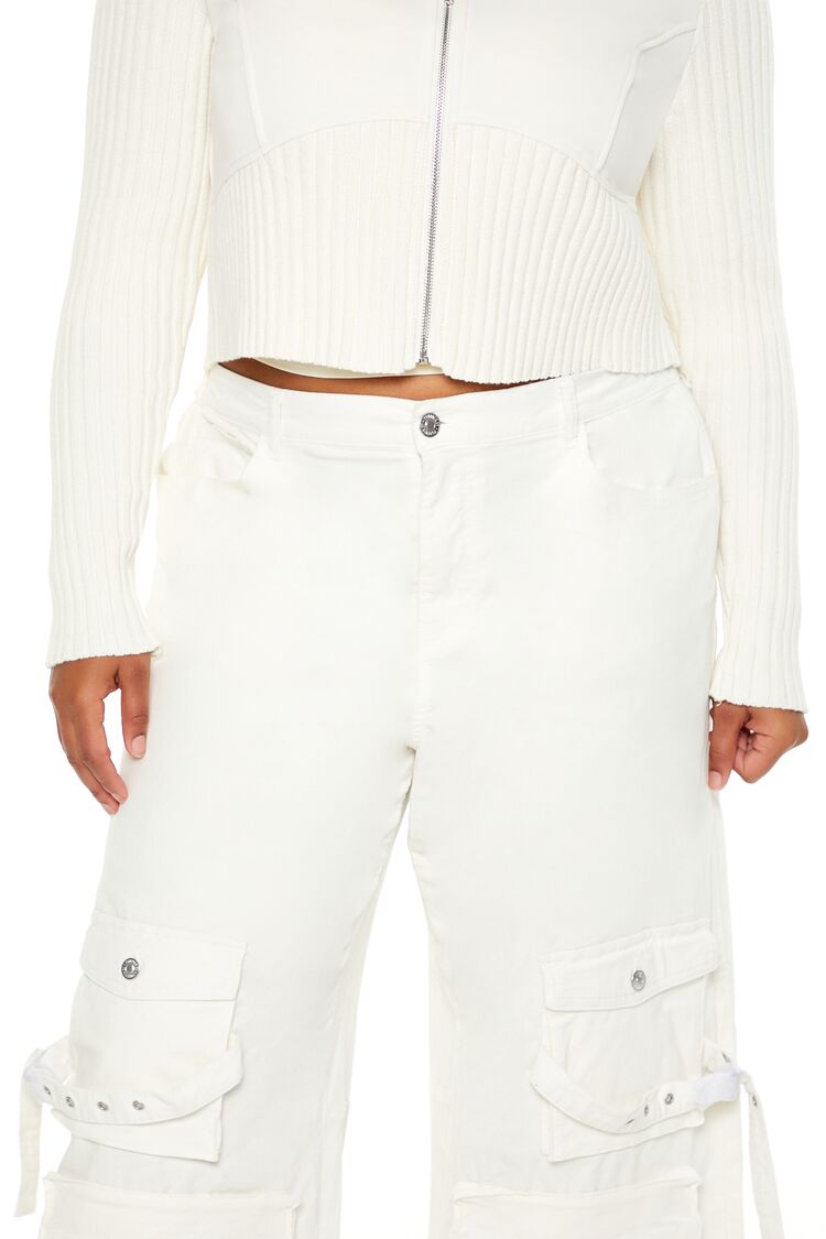 Plus Size Velvet Cargo Pants - Image 10