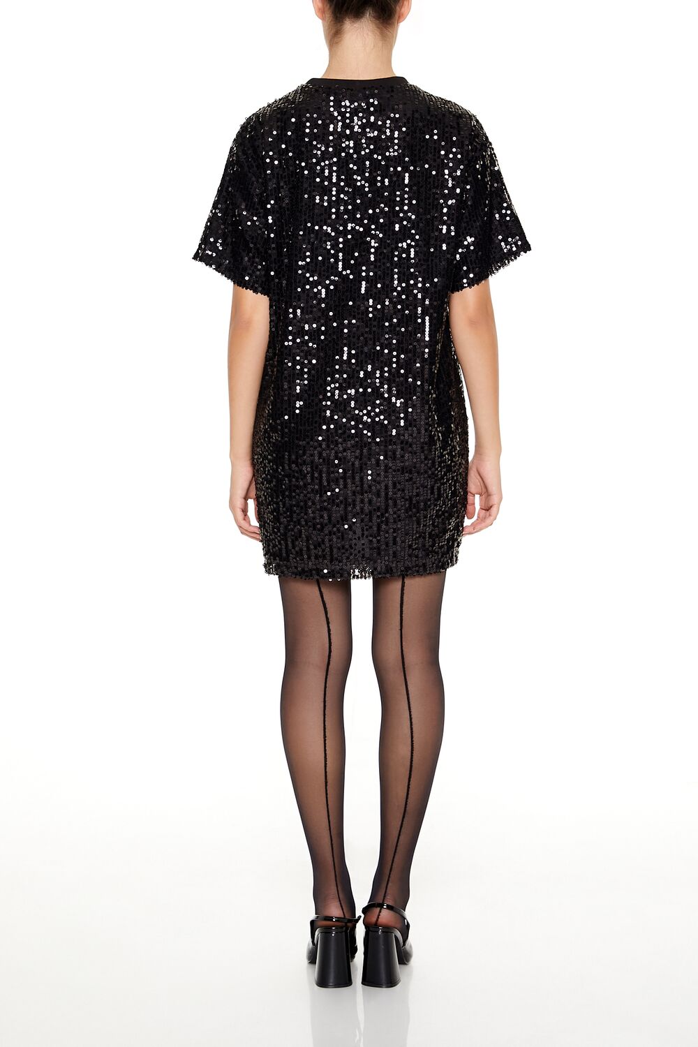Sequin Naughty or Nice T-Shirt Dress - Image 5