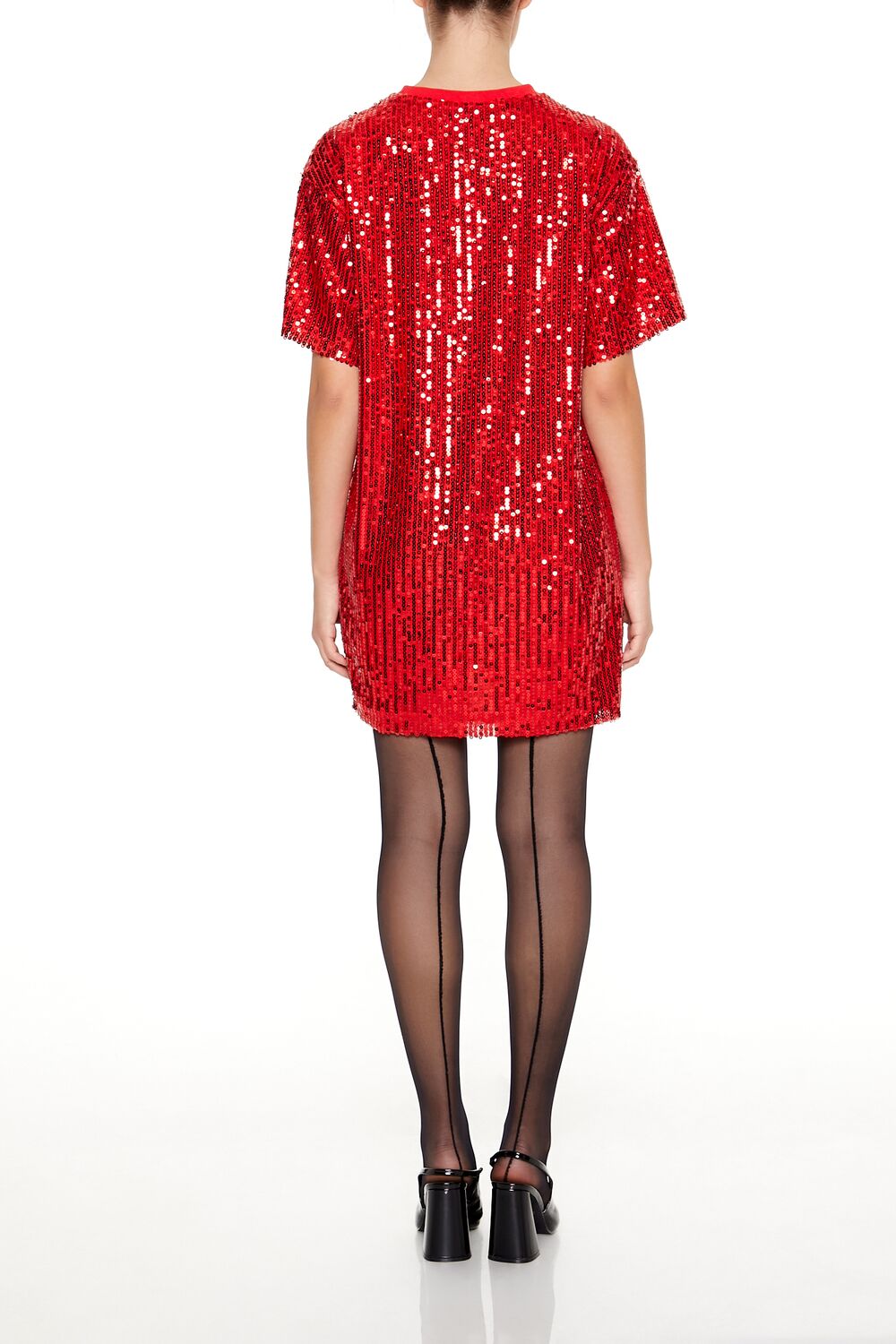 Sequin Naughty or Nice T-Shirt Dress - Image 10