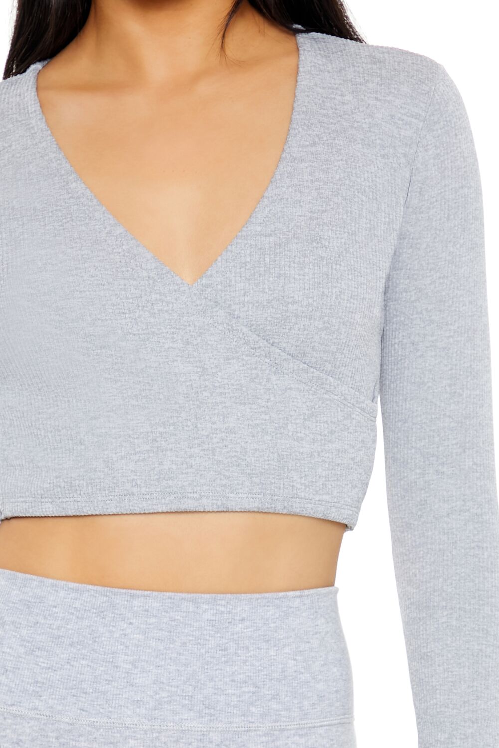 Active Seamless Surplice Crop Top - Image 3