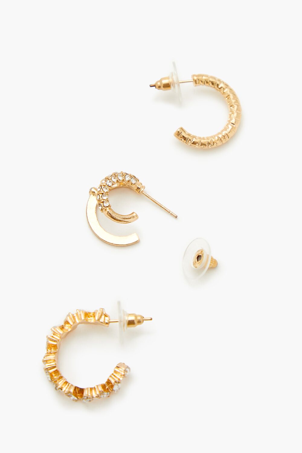 Rhinestone Hoop Earring Set - Image 3