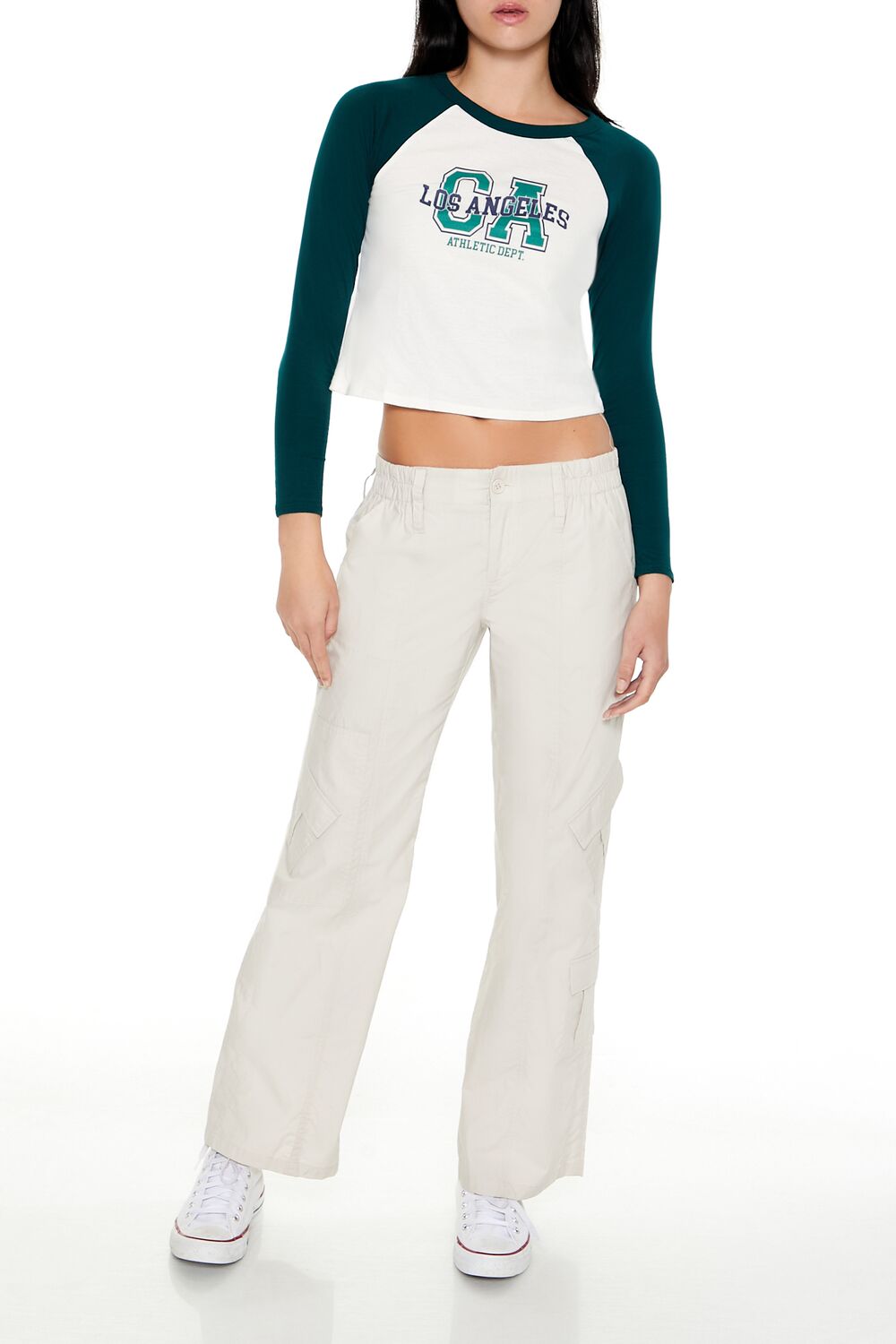 Los Angeles Cropped Raglan Tee - Image 2