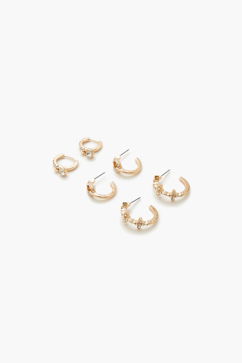 Rhinestone Hoop Earring Set - Image 2