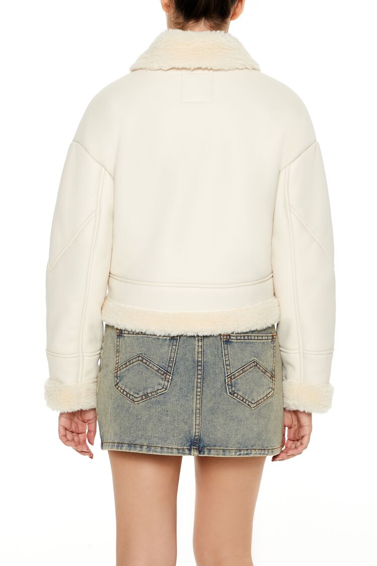 Faux Shearling-Trim Aviator Jacket - Image 9
