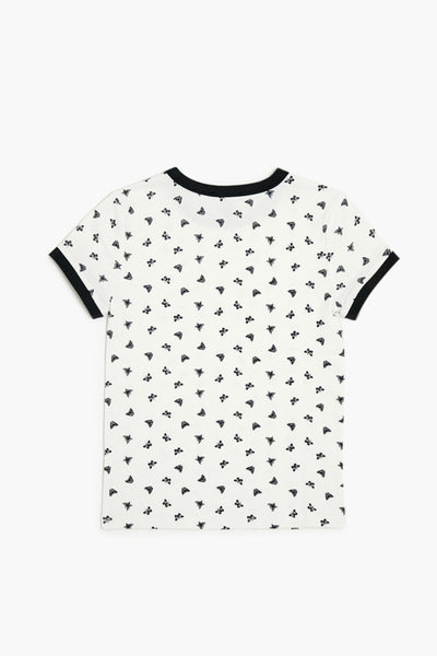 Girls Butterfly Ringer Tee (Kids) - Image 2