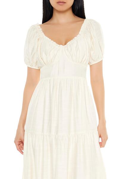 Tiered Puff-Sleeve Maxi Dress - Image 13