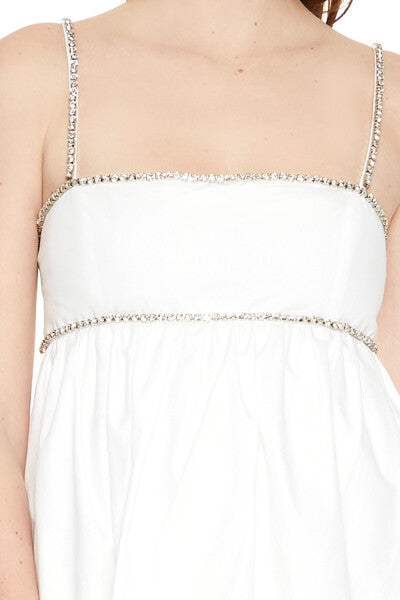 Rhinestone Babydoll Mini Dress - Image 5