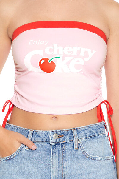 Cherry Coke Graphic Tube Top - Image 5