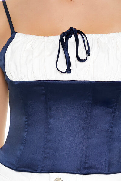 Colorblock Bustier Cropped Cami - Image 3